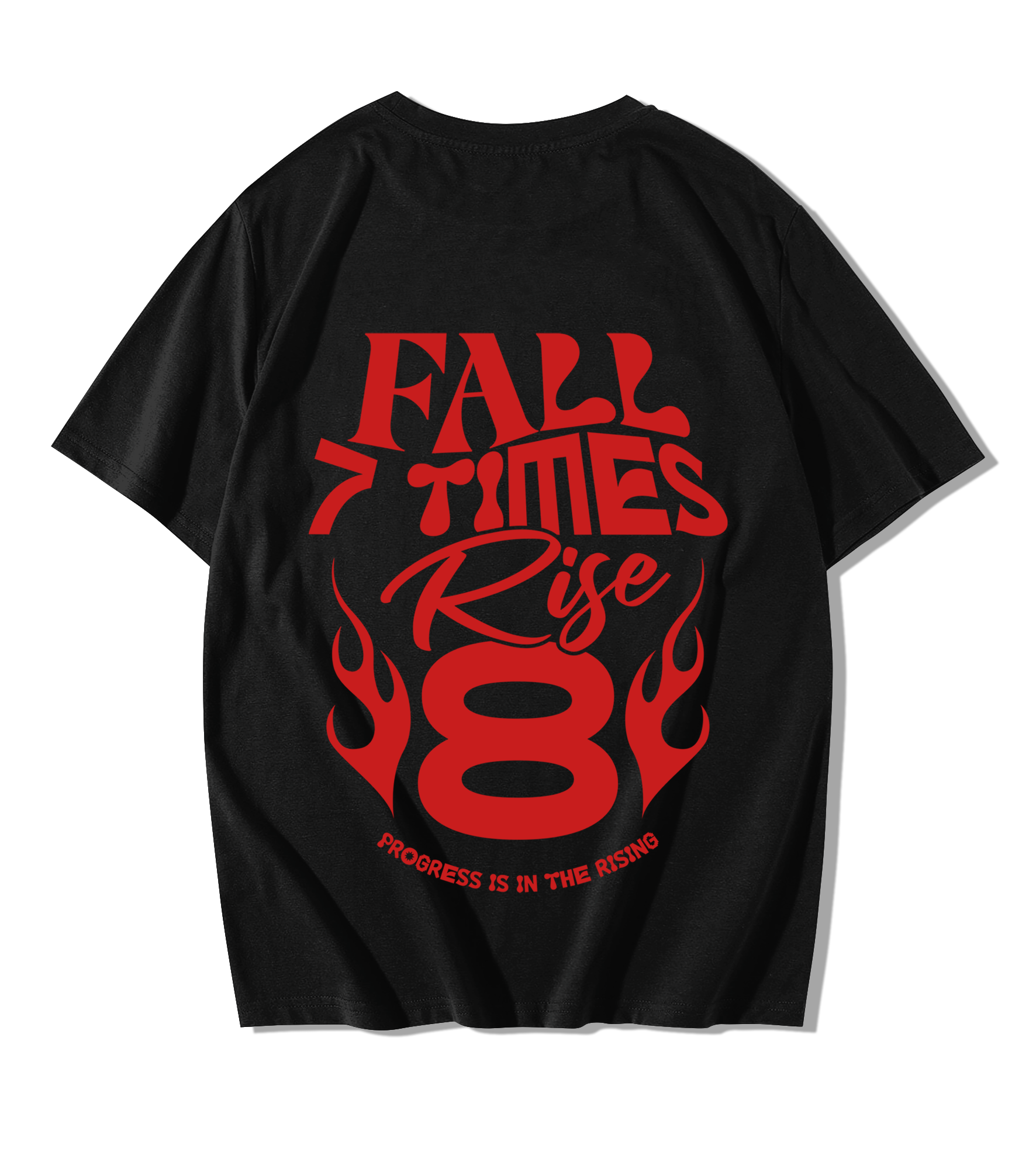 Rise 8 Oversize Streetwear T-Shirt - Black Edition