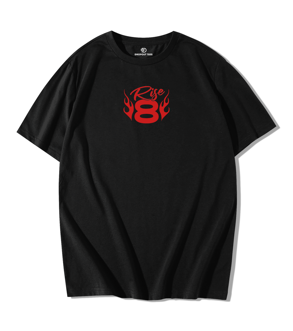 Rise 8 Oversize Streetwear T-Shirt - Black Edition