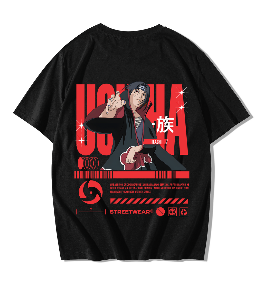 Uchiha Itachi Oversize T-Shirt – Black Edition