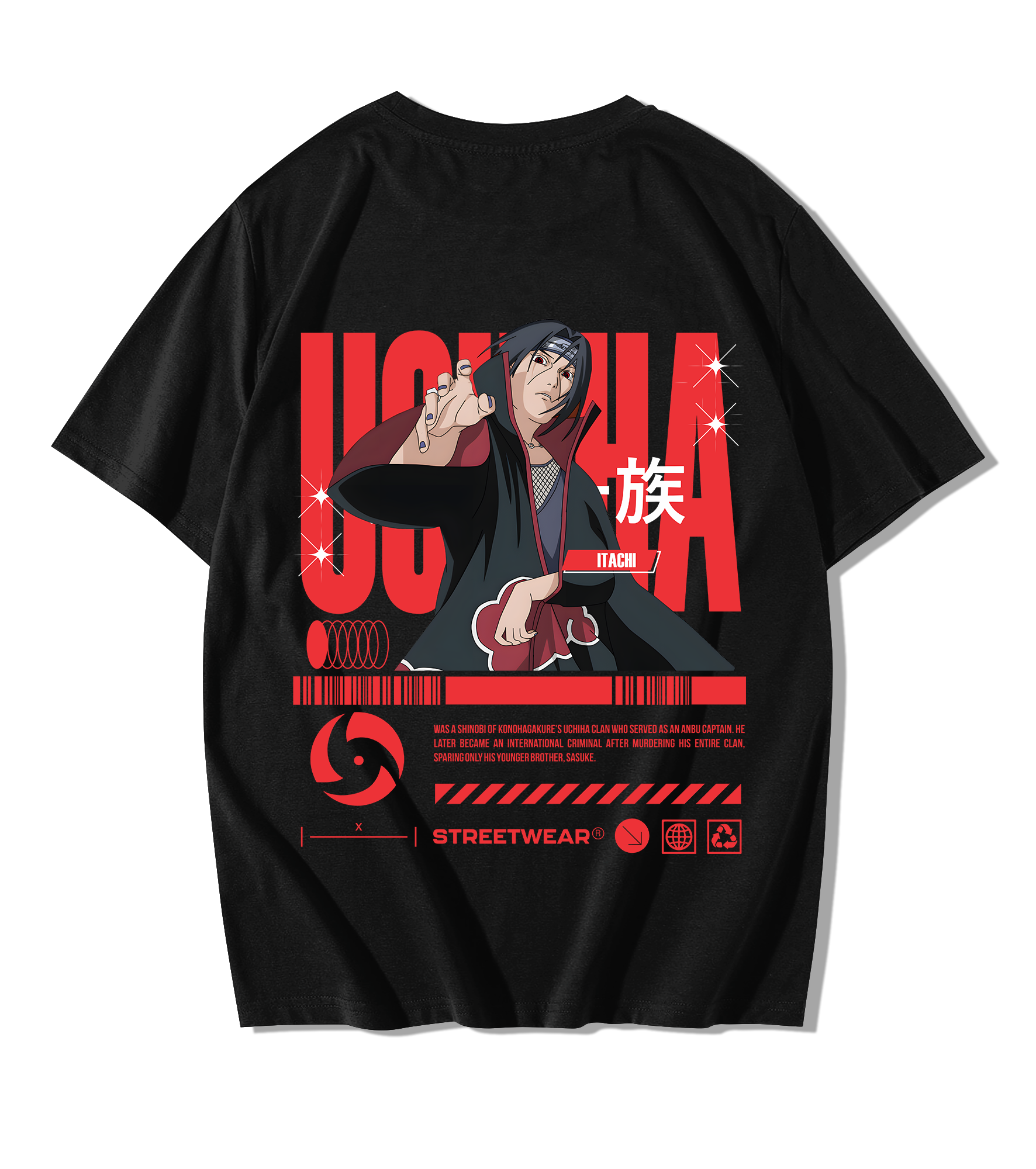 Uchiha Itachi Oversize T-Shirt – Black Edition