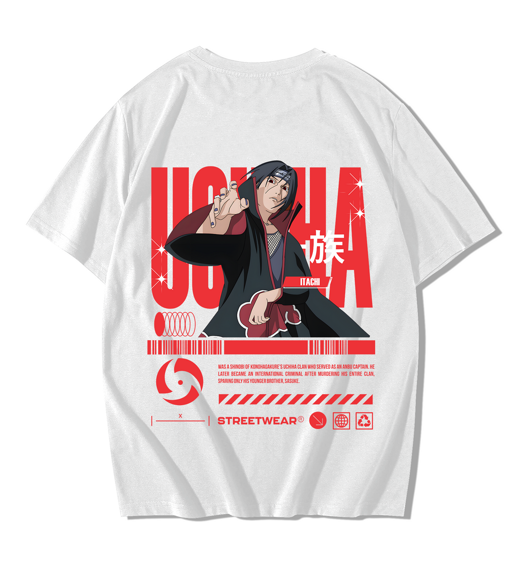 Uchiha Itachi Oversize T-Shirt – White Edition